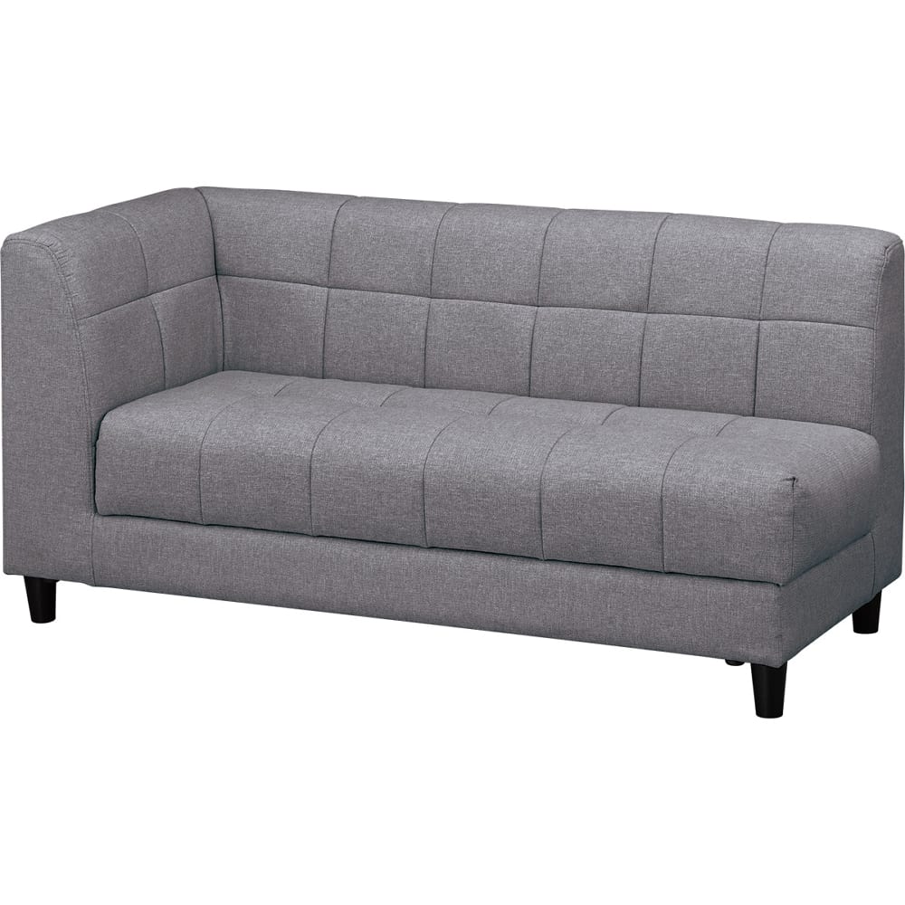 布張り収納付き右肘カウチソファ(ボックス AQ-MGY) 