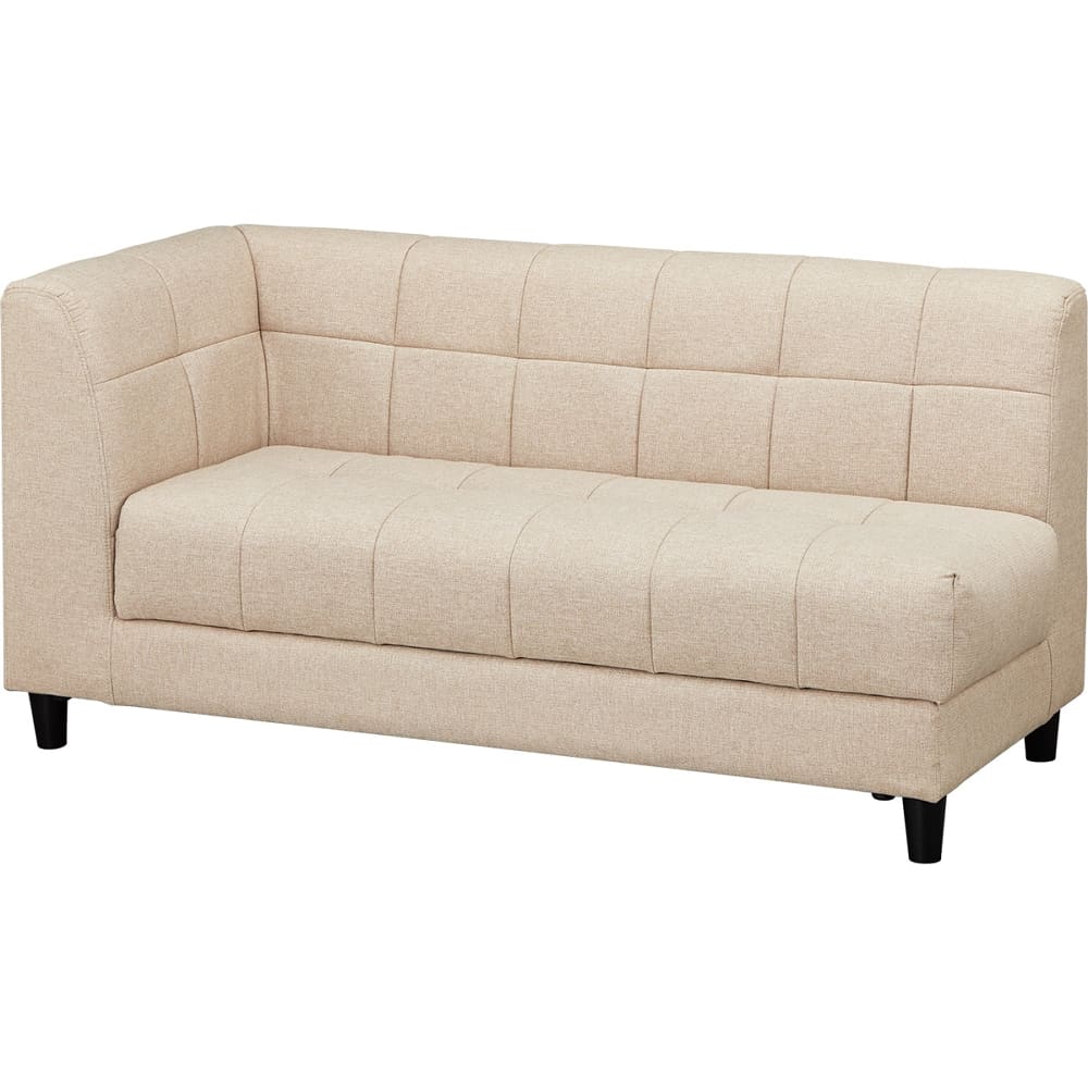 布張り収納付き右肘カウチソファ(ボックス AQ-BE) 