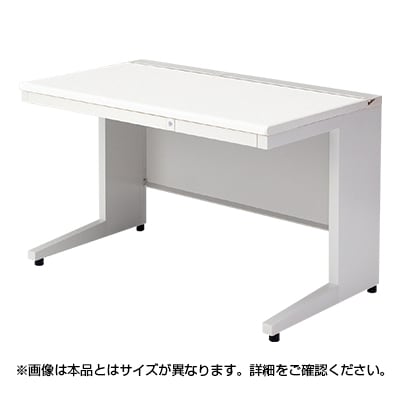 プラス US-1 US106H デスク オフィスデスク ワークデスク 平机 幅1000×奥行600×高さ720mm L字脚 ワンアクションロック 幕板付き 内筒交換錠 配線収納機能 ラッチ機構