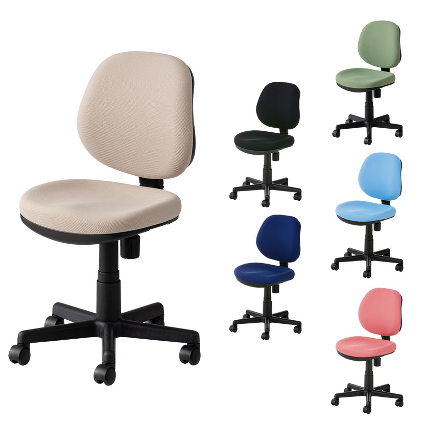 オフィスチェア RD-1 布張り モールドウレタン コンパクト デスクチェア 事務椅子 幅530×奥行570×高さ810～920mm