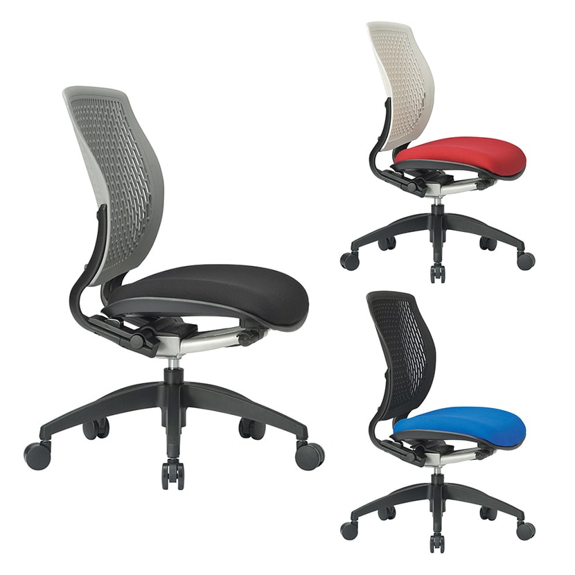 【6月下旬入荷予定】【法人様限定】デスクチェア 事務用チェア オフィスチェア ローバック肘なしタイプ 背と座のカラーが選べる