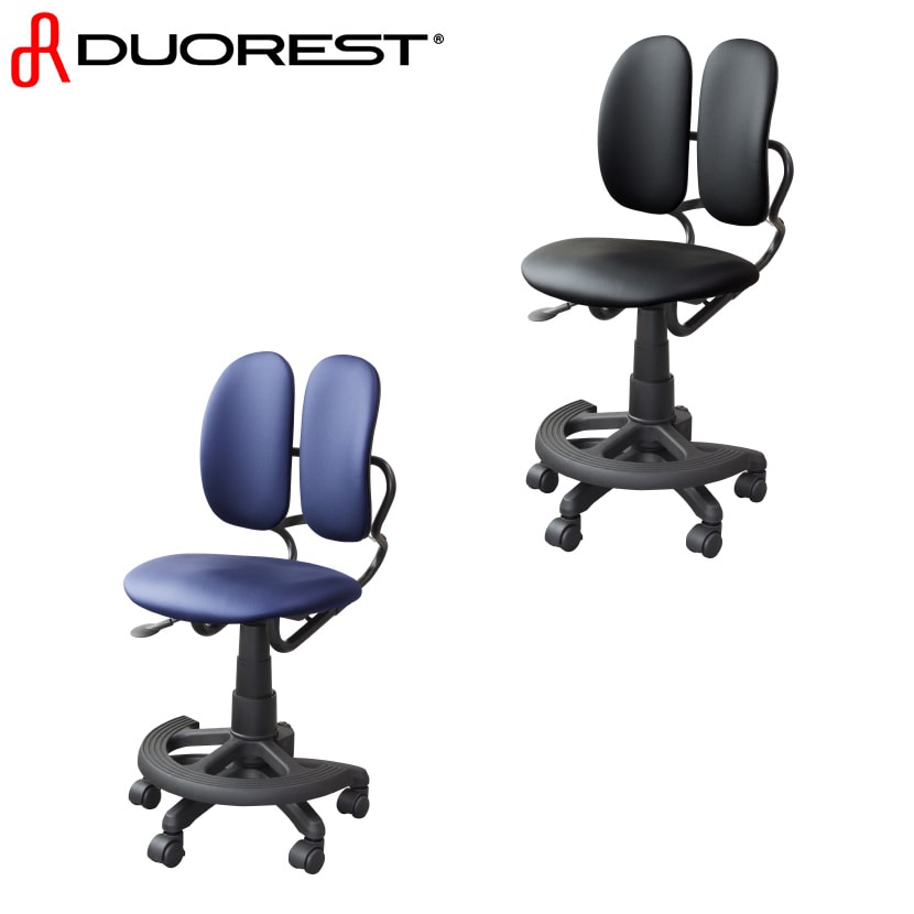 DUOREST FIT  デュオレスト オフィスチェア 小柄な方向け 背中にフィット 背もたれスライド機能 ポリウレタン 幅470×奥行450～550×高さ790～920mm 座面高さ420～530mm DR-289BY