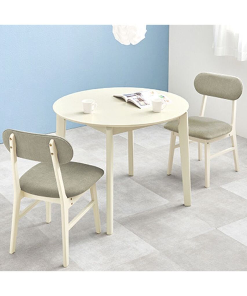 二人暮らしにぴったりな円形ダイニング3点セット