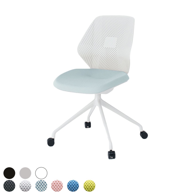 ITOKI(イトーキ) キュアチェア オフィスチェア 事務椅子 タスクチェア 肘なし アルミ脚 メッシュバック QuA