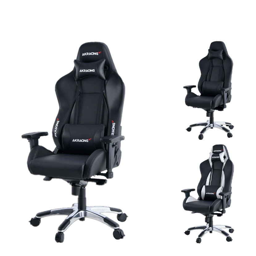 AKRacing(エーケーレーシング) Premium Low Edition ゲーミングチェア 4Dアジャスタブルアームレスト ヘッドレスト ランバーサポート オフィスチェア