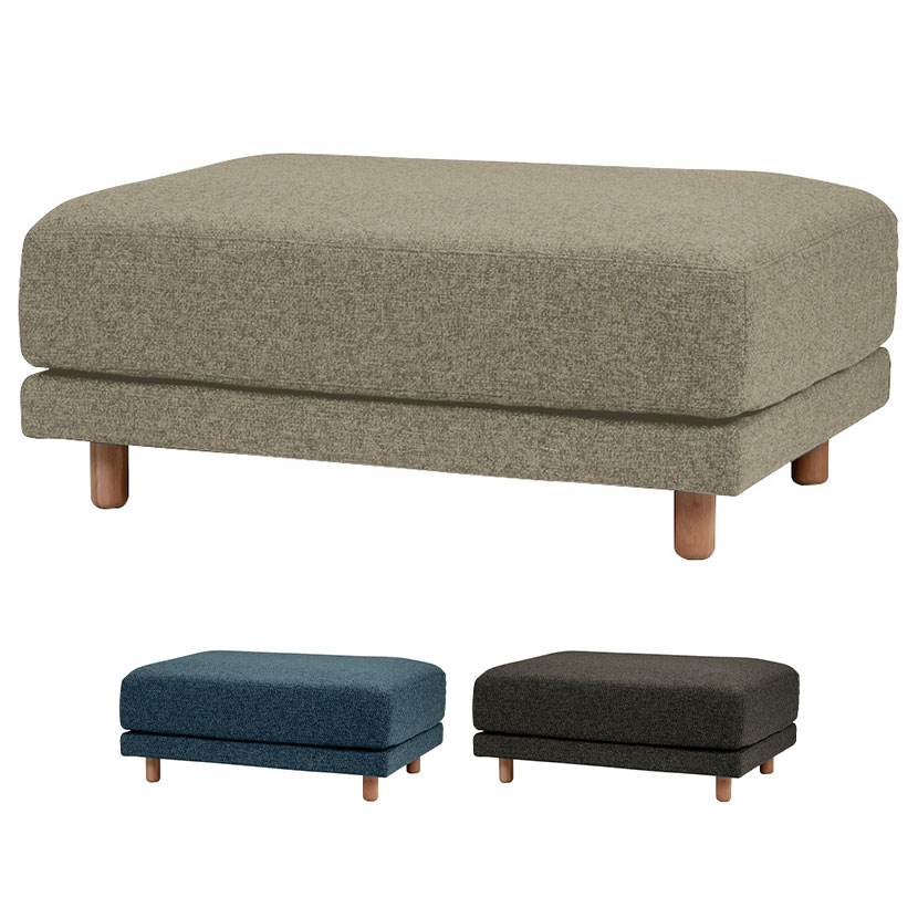 SIEVE (シーヴ) スナグ ユニットソファ システムソファ オットマン ロータイプ 組み合わせ自在 脚:オーク無垢材 張地:ファブリック 幅950×奥行600×高さ400mm