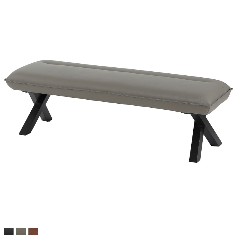 リビングダイニングベンチ ダイニングベンチ PVCレザー オシャレ モダン 幅1400×奥行440×高さ420mm