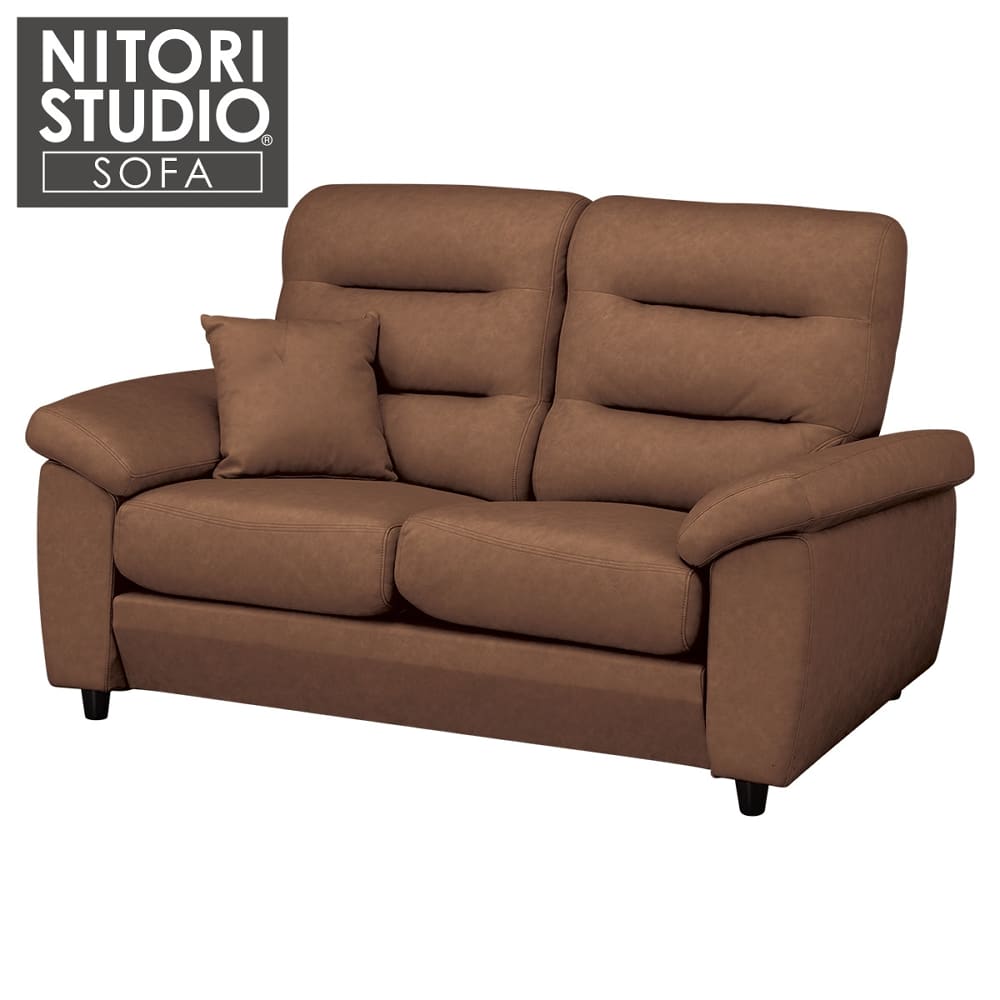 2人用ソファ（クッション１個付）(NポケットA12 H-HI KN-BR) 