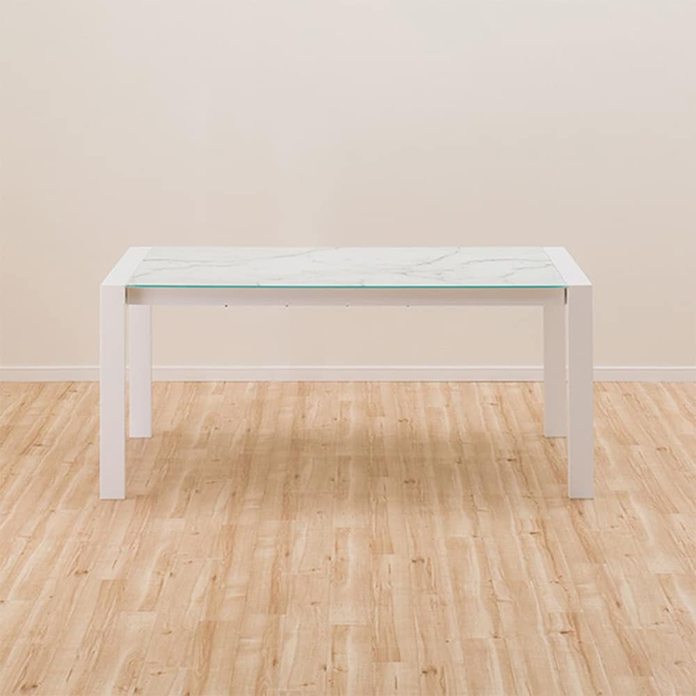 伸長式ダイニングテーブル　ガラスＥＸＴ　ＤＴ１６０／２００　ＷＨ　ＥＳ０１　