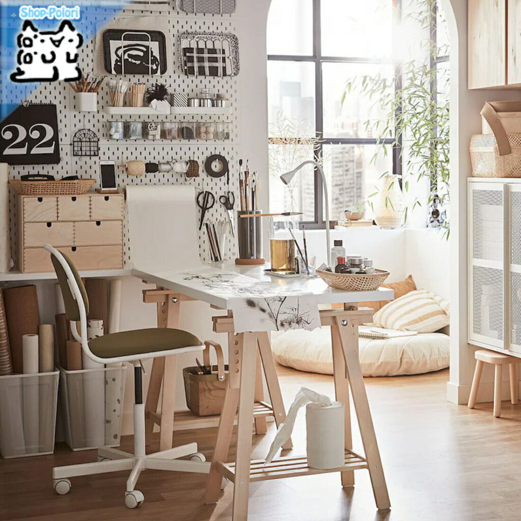 【 IKEA - イケア -】MITTBACK -ミットバック- 架台 バーチ 58x70/93 cm (504.599.96)