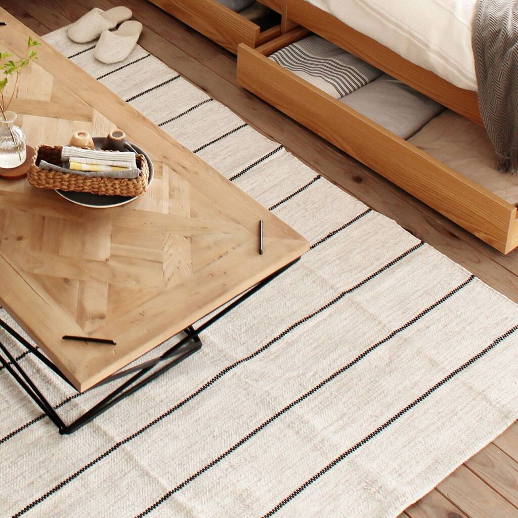 インド製コットンラグ(ストライプ)/綿
