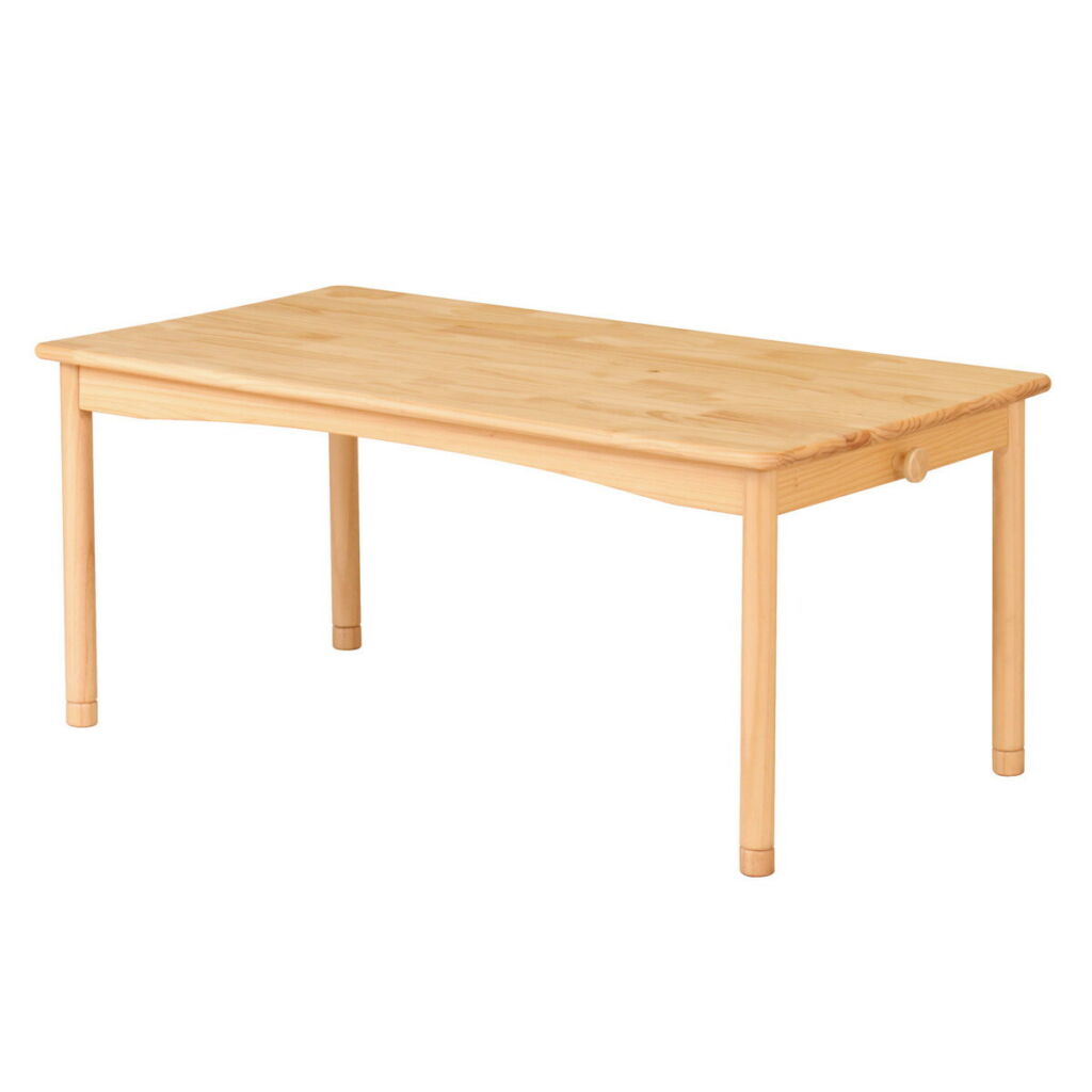 机 キッズテーブル ファミリア 幅110cm ( 子供 こども テーブル 学習机 天然木 木製 つくえ デスク おえかき お絵かき ローテーブル )【3980円以上送料無料】