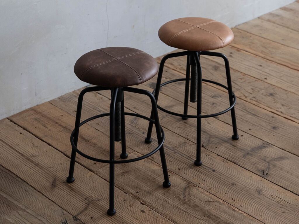 CONVEX STOOL S / コンベックス 昇降スツール S（リサイクルレザー）