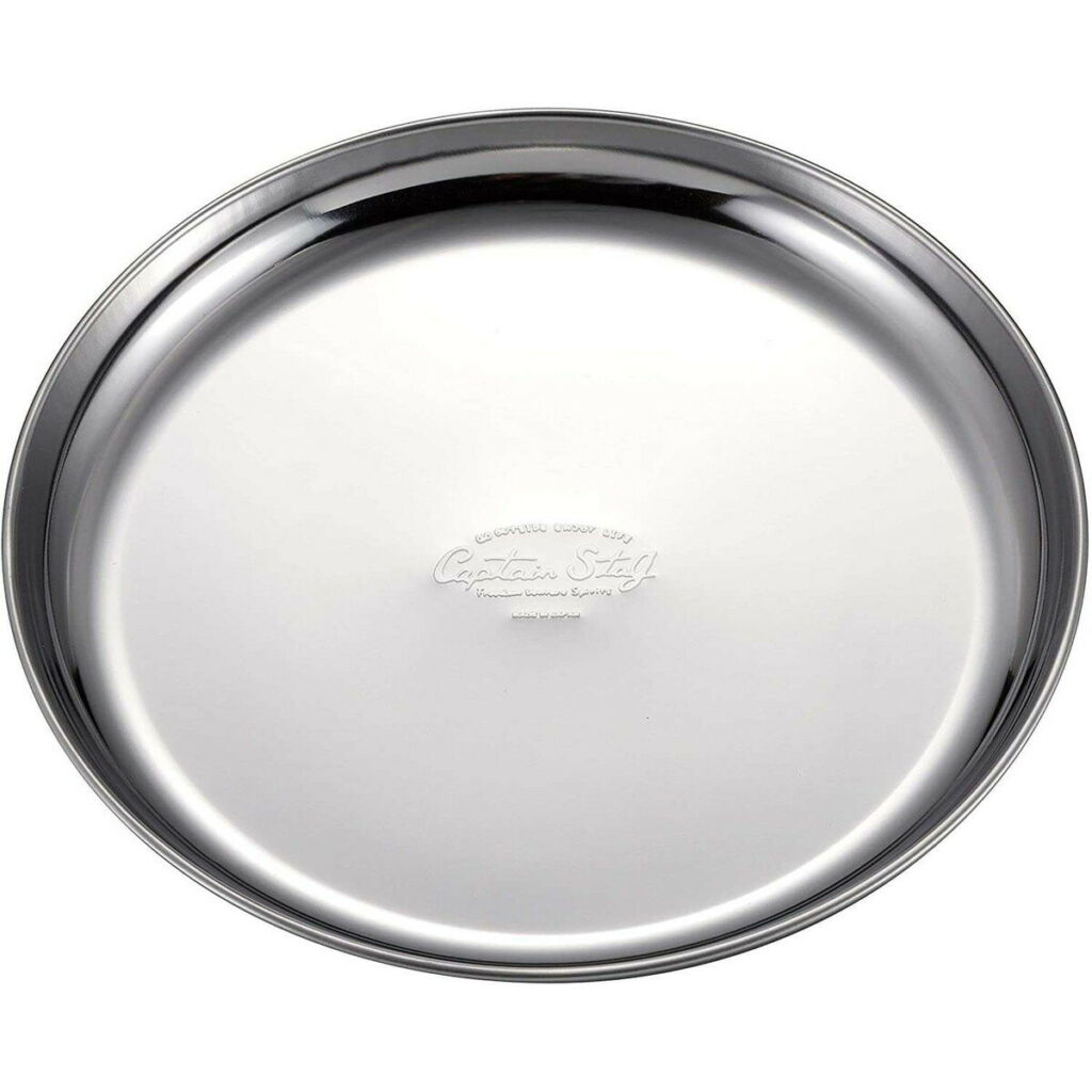 【まとめ買い3セット】CAPTAIN STAG ステンレス キャンププレート 19cm UW-2026 キャプテンスタッグ 4560464278088 tw