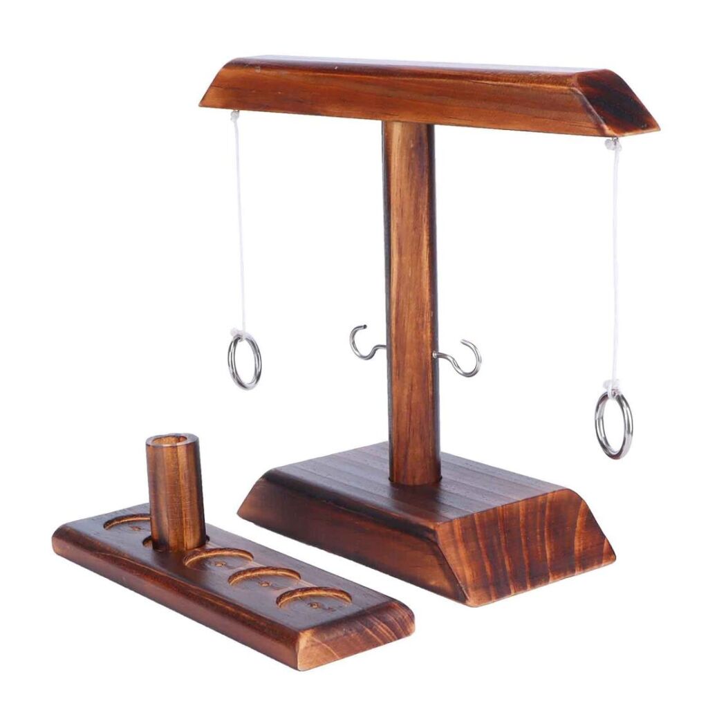 Bindu リングトスゲーム、フックとリングトスゲーム屋内屋外プレイのための就学前のおもちゃのためのポータブル小型インタラクティブ(2)