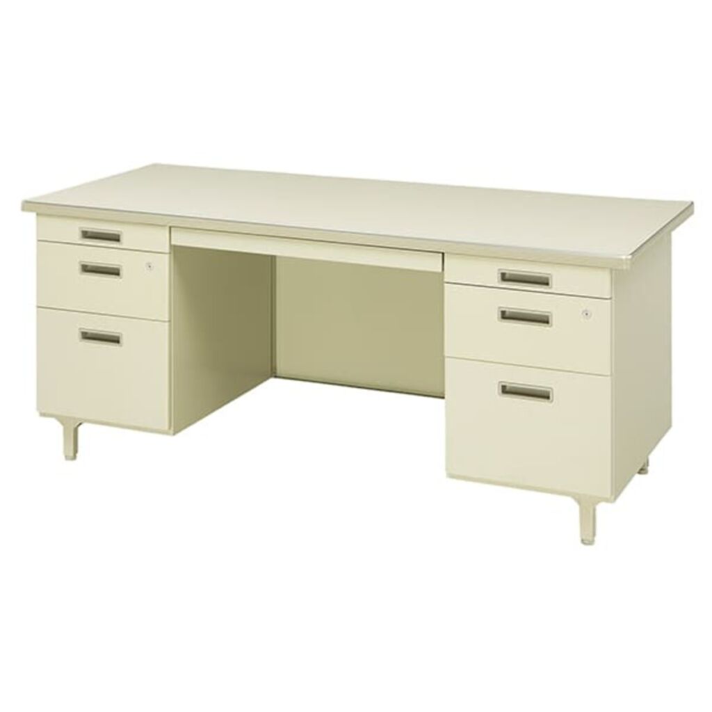 法人様限定 藤沢工業 テーブル F300CG 両袖デスク D700