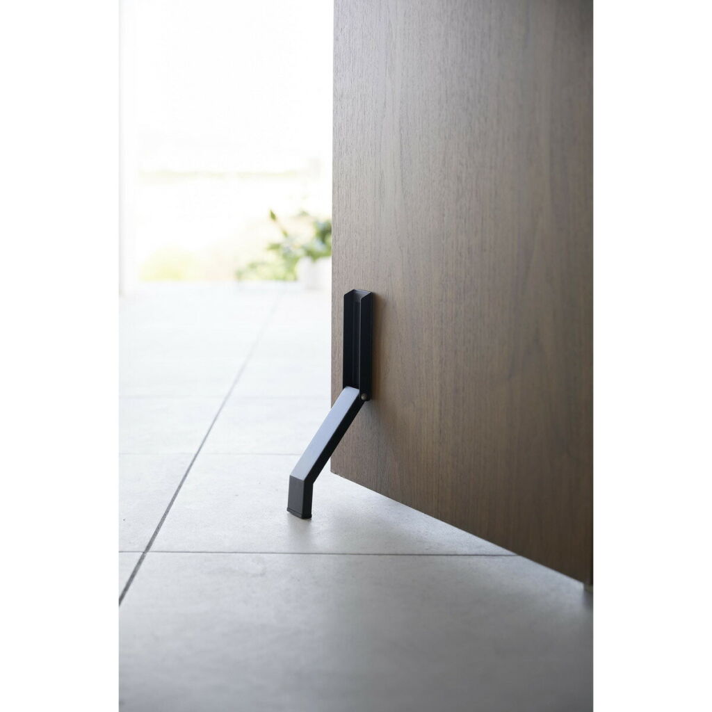 テープで貼りつける折り畳みドアストッパー タワー ブラック 山崎実業 yamazaki おしゃれ オシャレ シンプル tower
