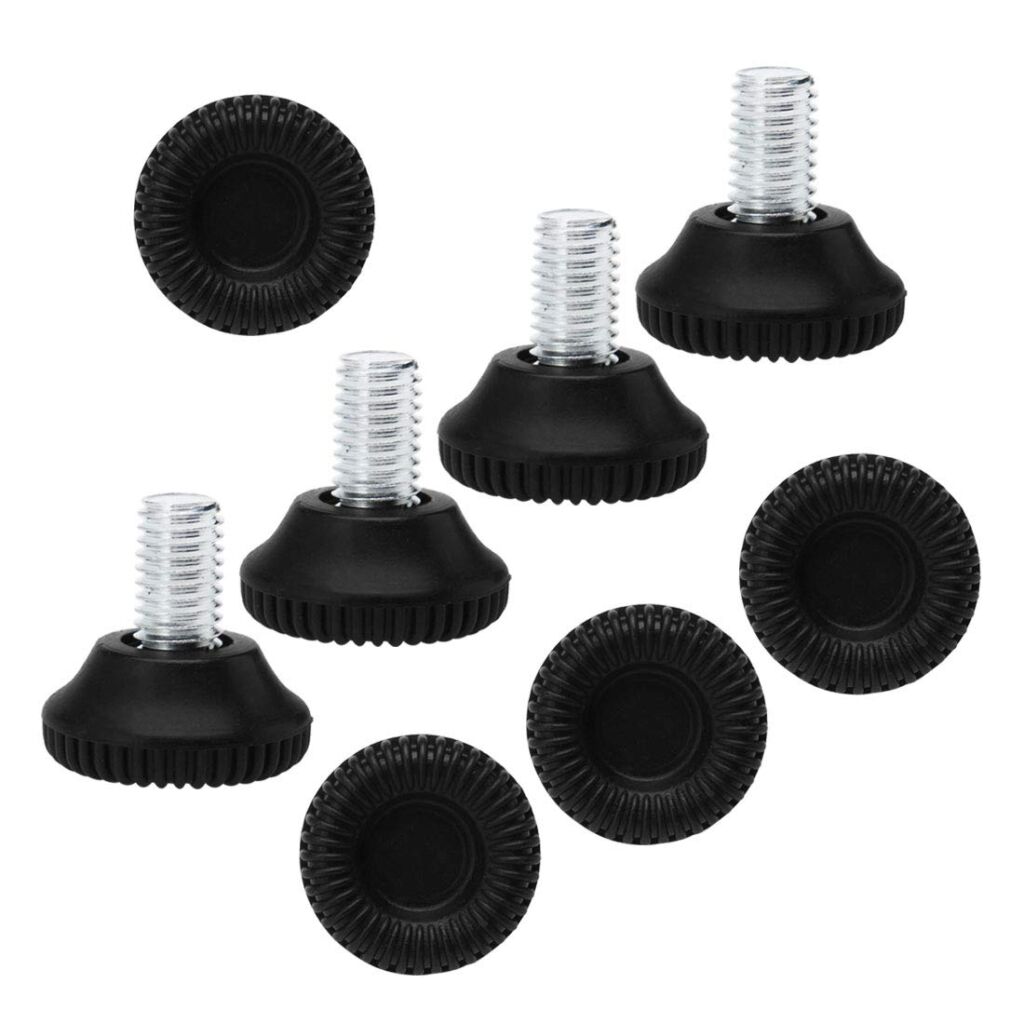 Tレベリングフィート 調節可能なレベラー フロアプロテクター カバー パッド 家具 机 テーブル 椅子脚用 M10 x 15 x 30mm 8個