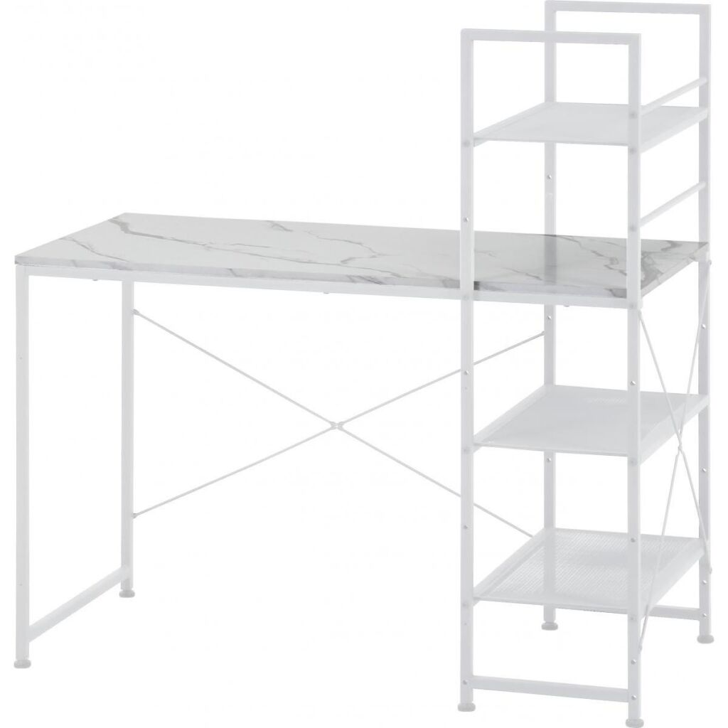 【I】不二貿易 左右組み換えラック付きデスク ルカ ストーンFBC-1714 机 棚 PCデスク ワークデスク【北海道・沖縄・離島不可】【代引き不可】