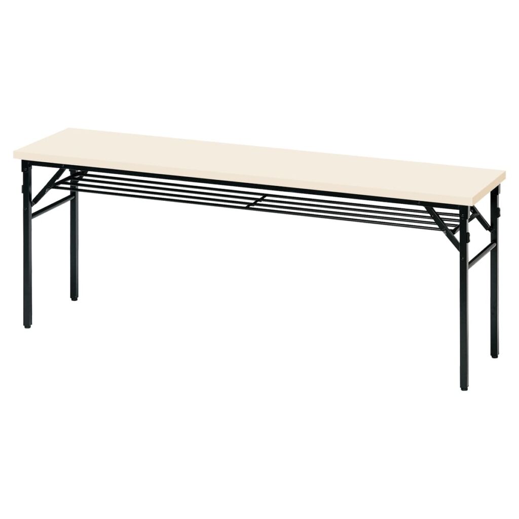 法人様限定 弘益 ミーティングテーブル WLB 共張りエッジ 棚付