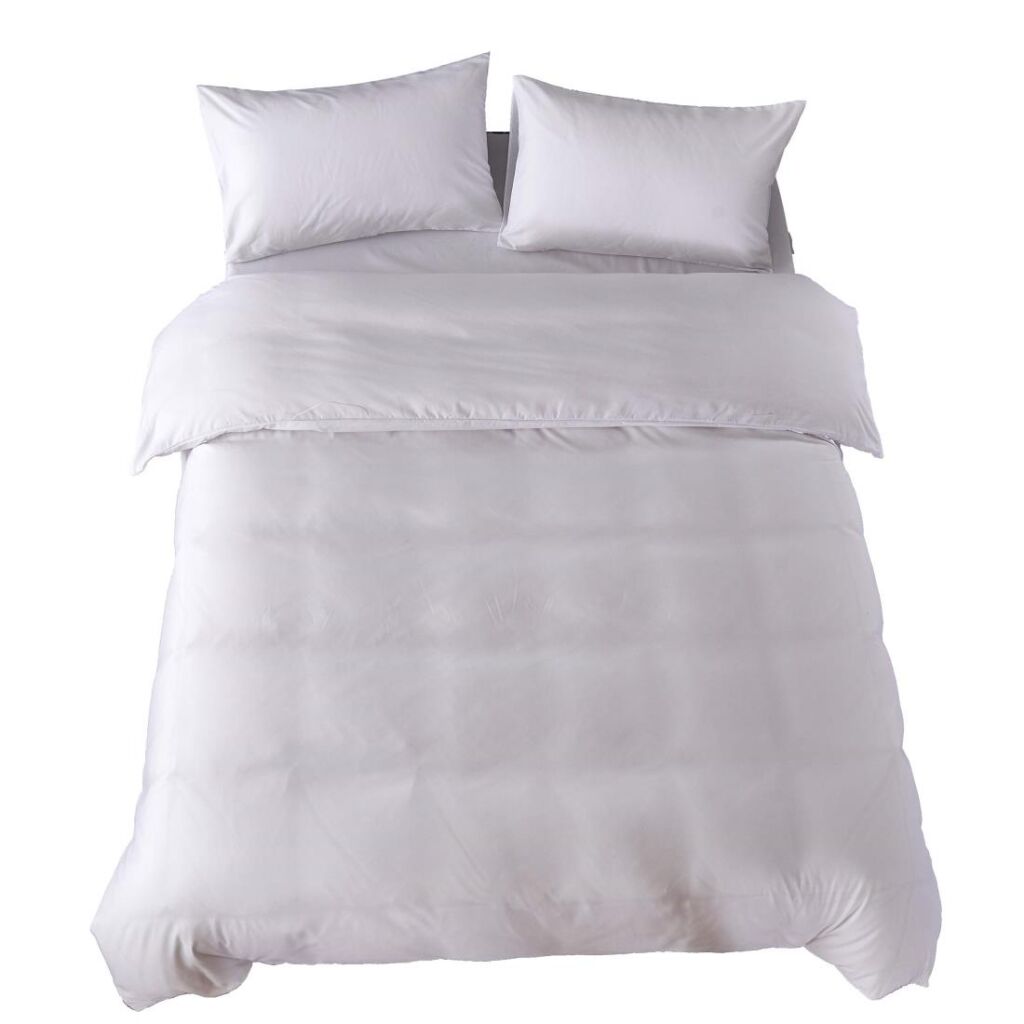 布団カバー ダブル 4点セット寝具カバーセット 綿混 無地 掛け布団カバー ボックスシーツ 枕カバー 洗い替え 速乾 防ダニ(ホワイト)