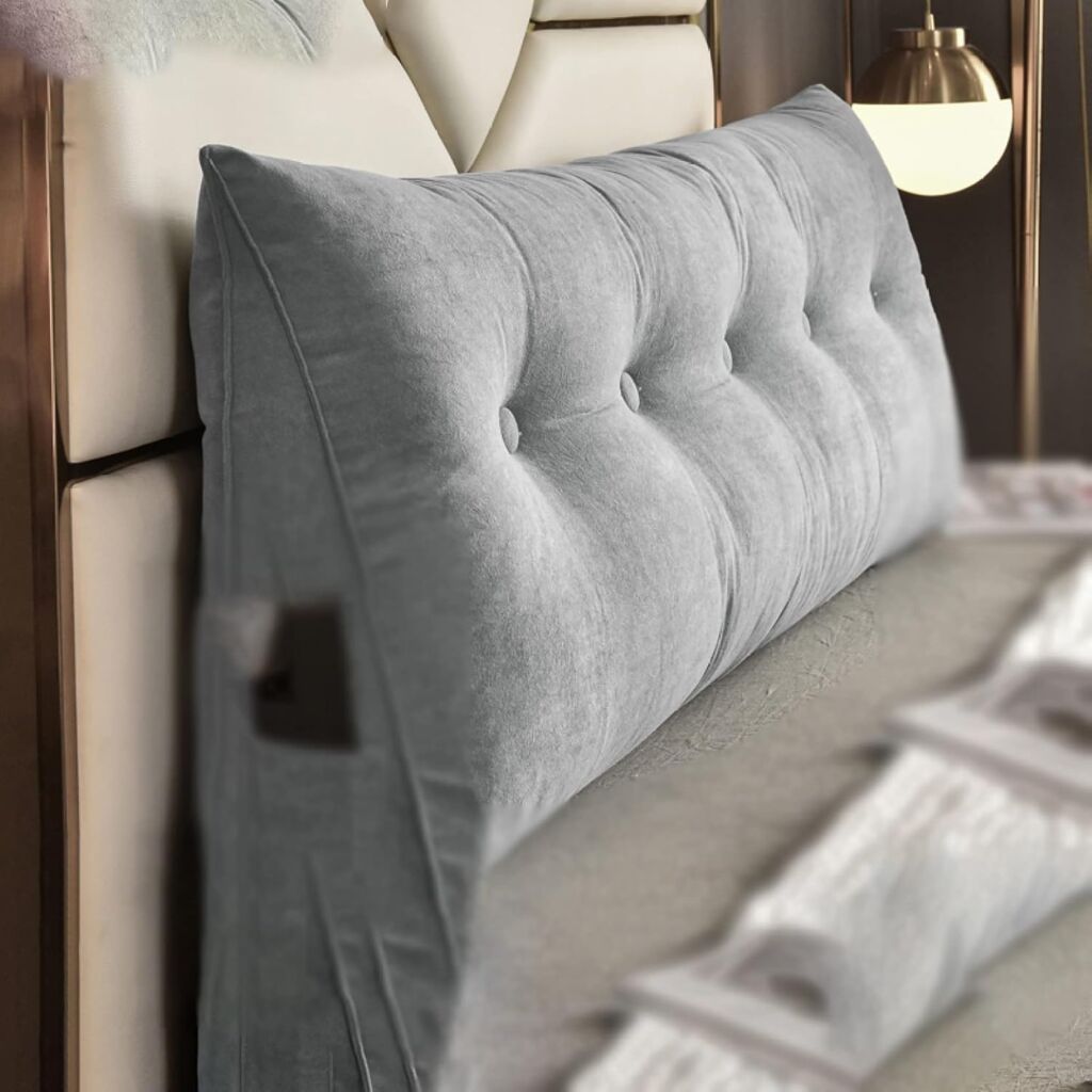 三角 腰クッション グレー ソファー 背もたれ 枕 洗える カラー ソファ 三角読書用クッション クッション ベッドレスト サポート 背中クッション 椅子 ごろ寝 三角クッション おしゃれ フローリン