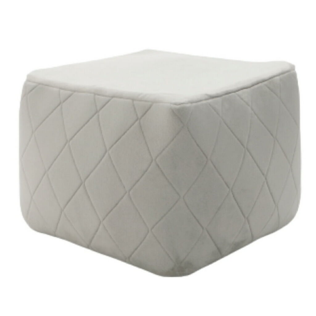 【I】セルタン ダイヤモンドキルト ビーズクッション QUBE 四角 Lサイズ グレー クッション ビーズ キューブ 【受注生産品】