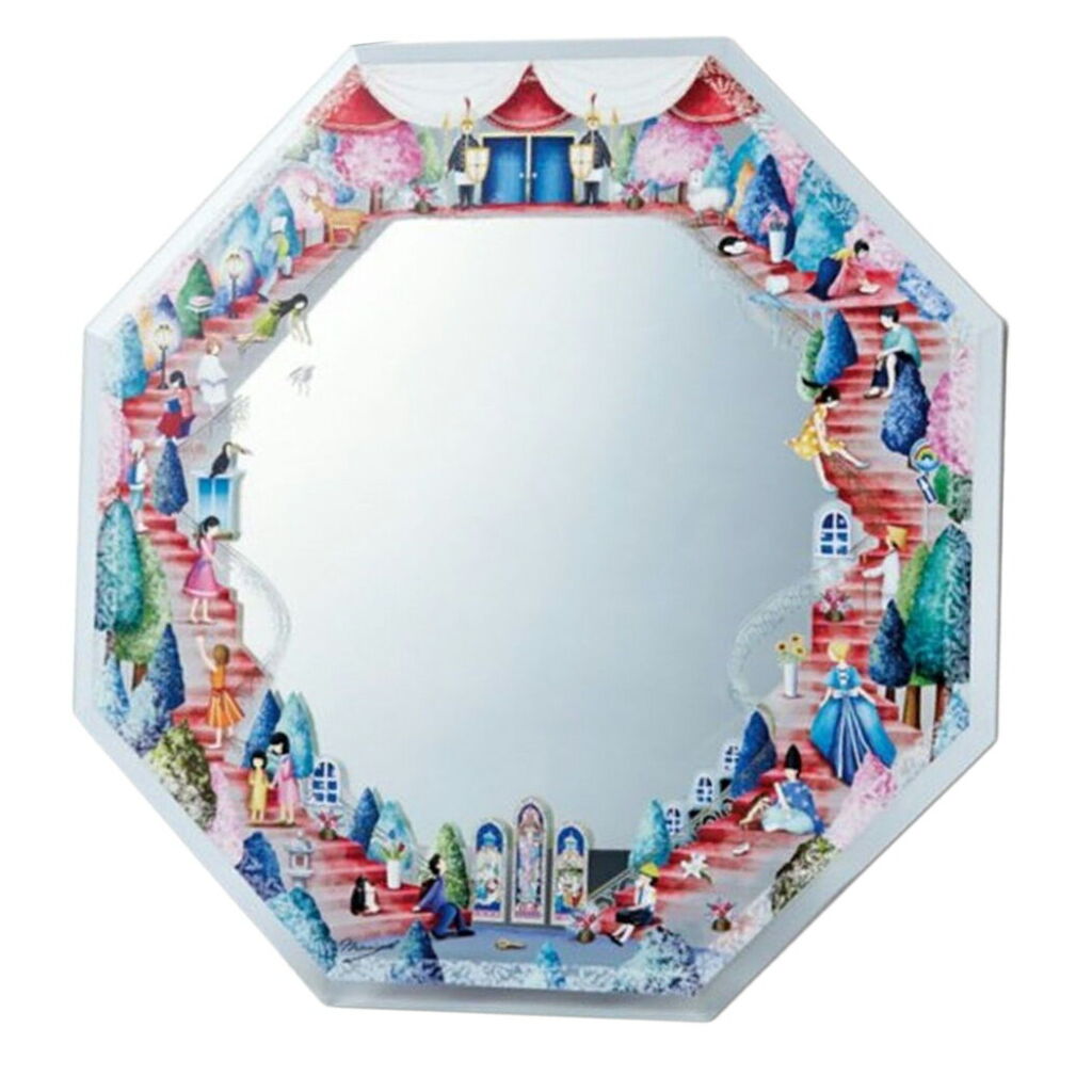 八角ミラー アート 虹への階段 鏡 なかの まりの 可愛い ギフト 雑貨 インテリアグッズ 取寄品 マシュマロポップ