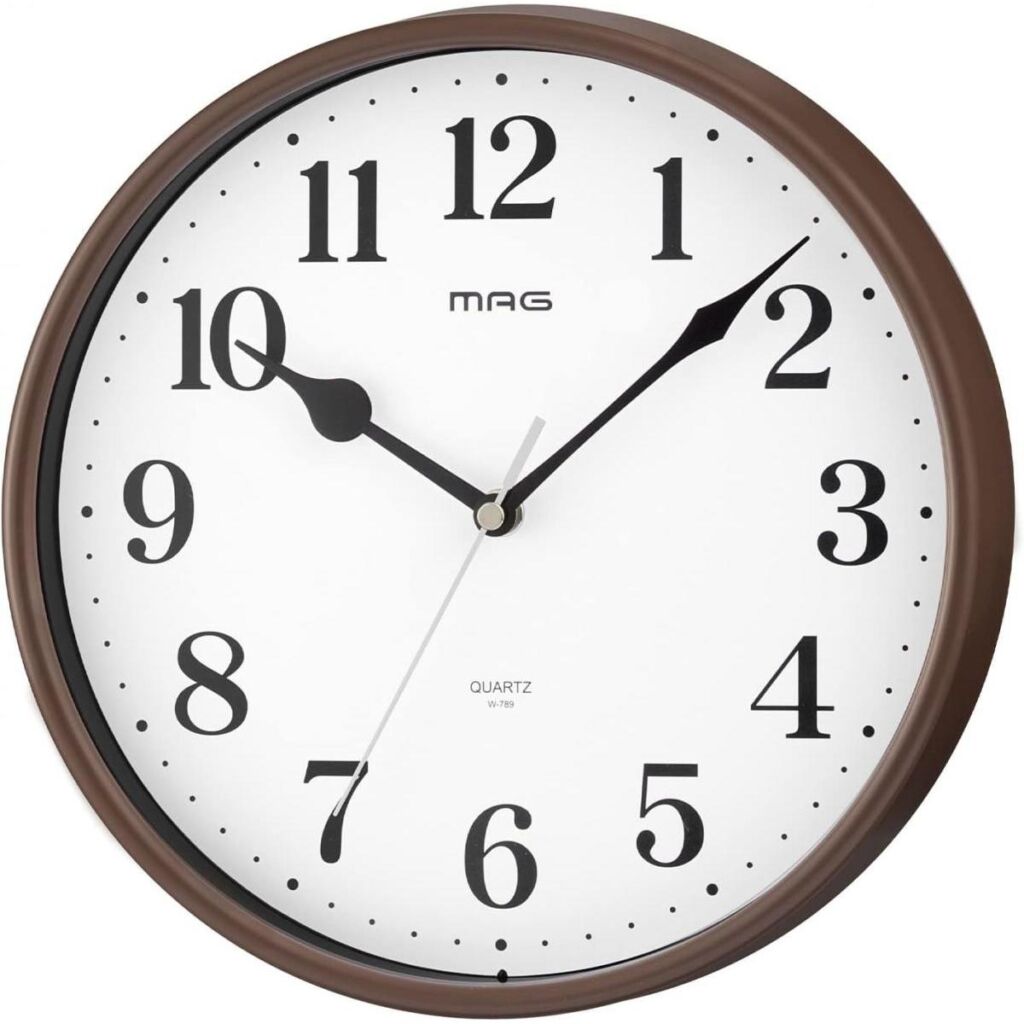 MAG マグ 掛け時計 スタンダード 茶色 サントル アナログ 静音 連続秒針 木目調 W-789BR-Z