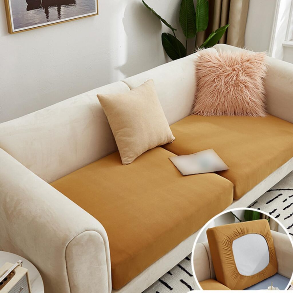 ソファー座面カバー 1人掛け 2人掛け 3人掛け 65*95cm 北欧 おしゃれ ソファー 座面カバー 無地 縦横弾力 ストレッチ フィットタイプ 滑り止め 柔らかい 伸縮素材伸び良く お洒落 犬猫対