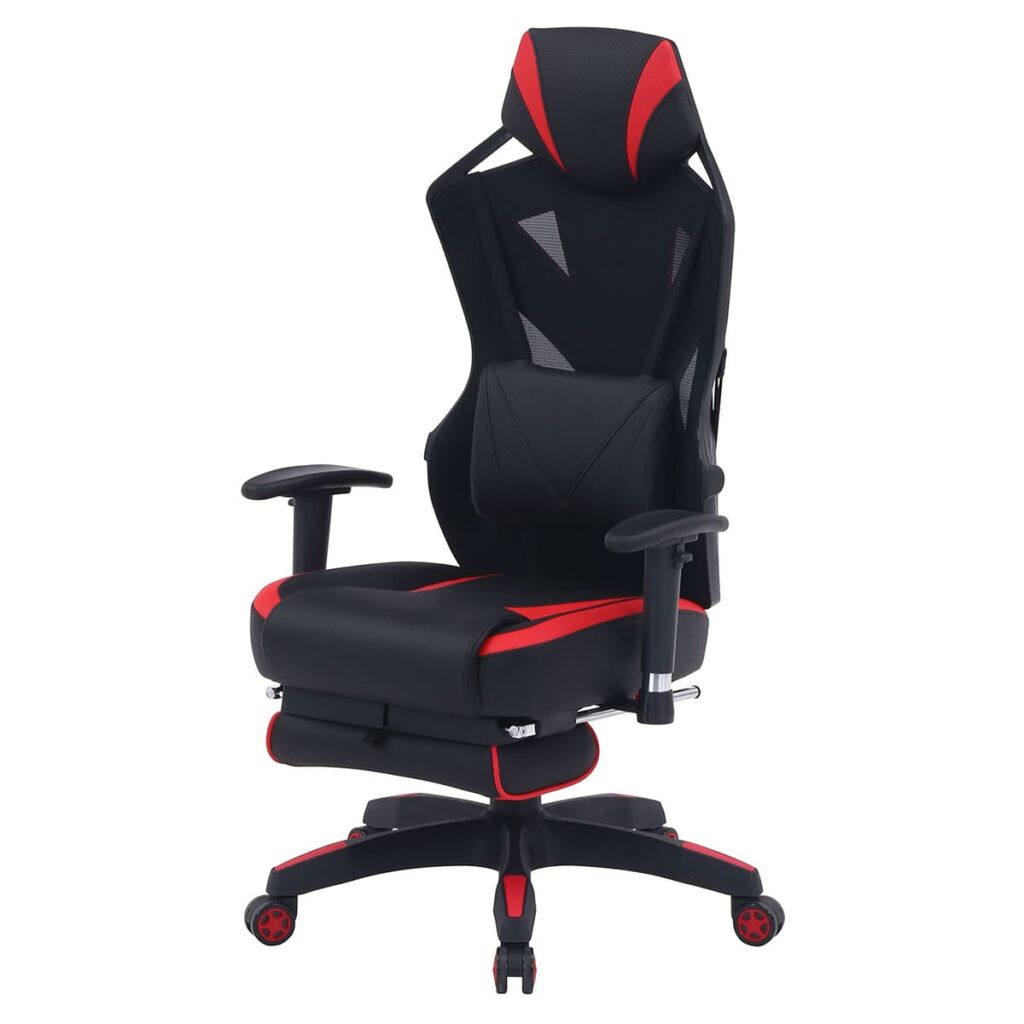 法人様限定 不二貿易 椅子 オフィスチェア メッシュゲーミングチェア レイズ フットレスト付き