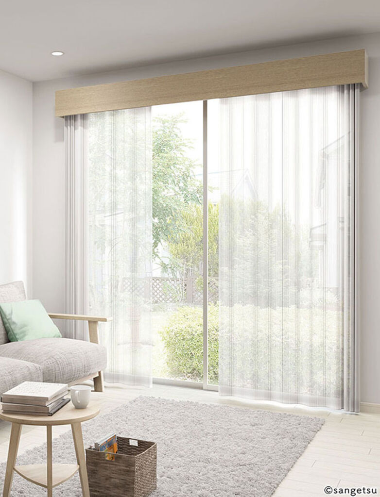 サンゲツ▼ストリングス オーダーカーテン LP仕様(形態安定加工) 約2倍ヒダ(本縫い) 裾:ウエイトウーリーロック▼SC7564〜7565 シアー レース Design Sheer【カーテン幅2510〜3000×カン下寸法2410〜2600mm】