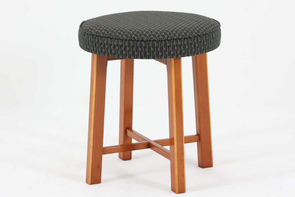 円形スツール　ビーチ材　北欧家具ビンテージ/DK17611