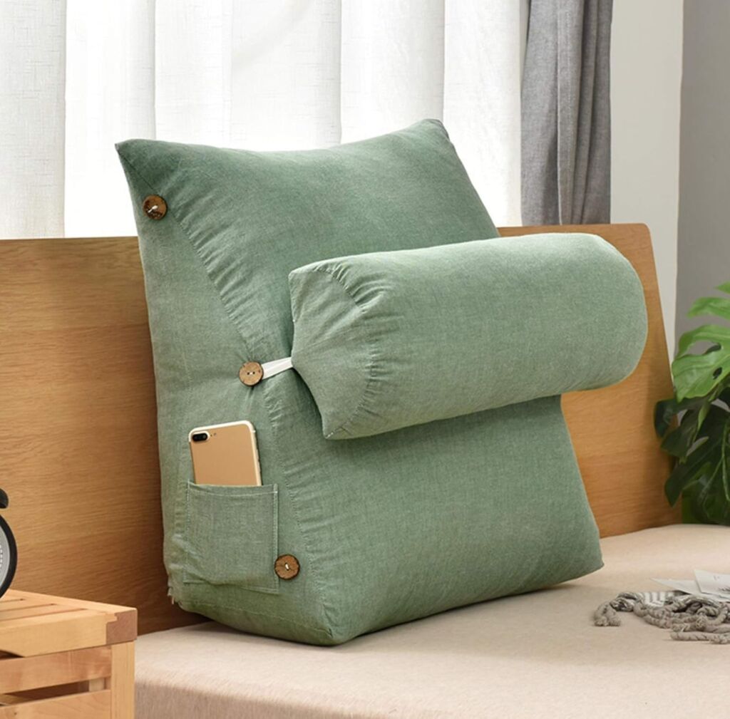 クッション 三角 背もたれ 三角クッション 三角型 三角枕 クッション背もたれ ヘッドボードクッション カラー1 ヘッドボード 高反発 枕 60*50*20cm ベッドクッション 腰枕 ベッド枕 読書