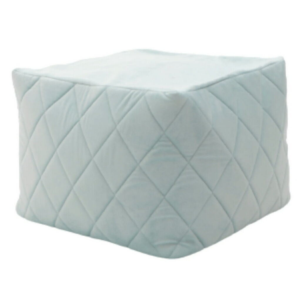 【I】セルタン ダイヤモンドキルト ビーズクッション QUBE 四角 Mサイズ ブルーヘイズ クッション ビーズ キューブ 【受注生産品】