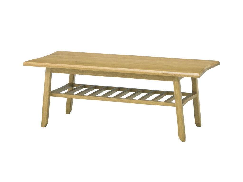 bow center table / ボウ センターテーブル 棚付