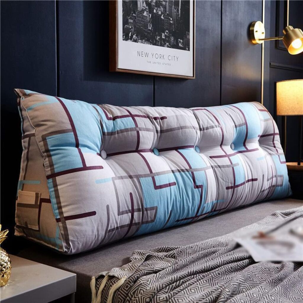 背もたれ クッション ベッド ベッド用 背もたれクッション カラー 三角 読書 大きい ロング 長い うつぶせ 60*25*50 枕 かわいい ベッドの上 スマホ ゲーム テレビ まくら おしゃれ 一