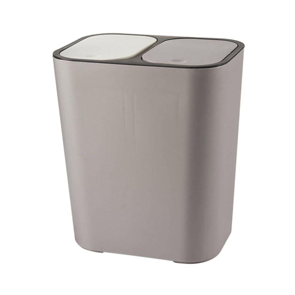 ゴミ箱 ふた付き 18L ダストボックス 角型 プッシュ式 ごみ箱 スリム おしゃれ 抗菌 消臭 密閉 音無し 部屋 キッチン リビングルーム トイレ 浴室 オフィス用 プラスチック グレー