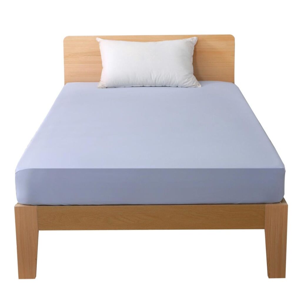 HATOHOME 伸びるボックスシーツ ストレッチ素材 ベッドカバー ベッドシーツ オールシーズン 丸洗い可能 着脱簡単 厚みあり生地使用 高密度生地 吸湿性に優れ 通気性 抗菌防臭 柔らかニット生地 セミダブル・120x200x30cm ブルー