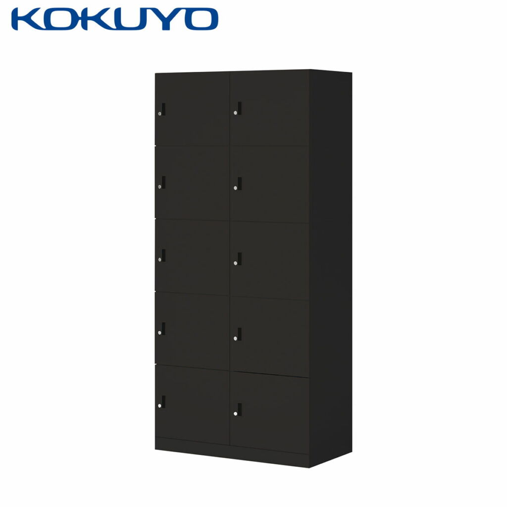 コクヨ パーソナルロッカー スチールロッカー iNON イノン SNN-R107YXS-E6A1-K スタンダードタイプ Sタイプ 10人用 シリンダー錠 H1850