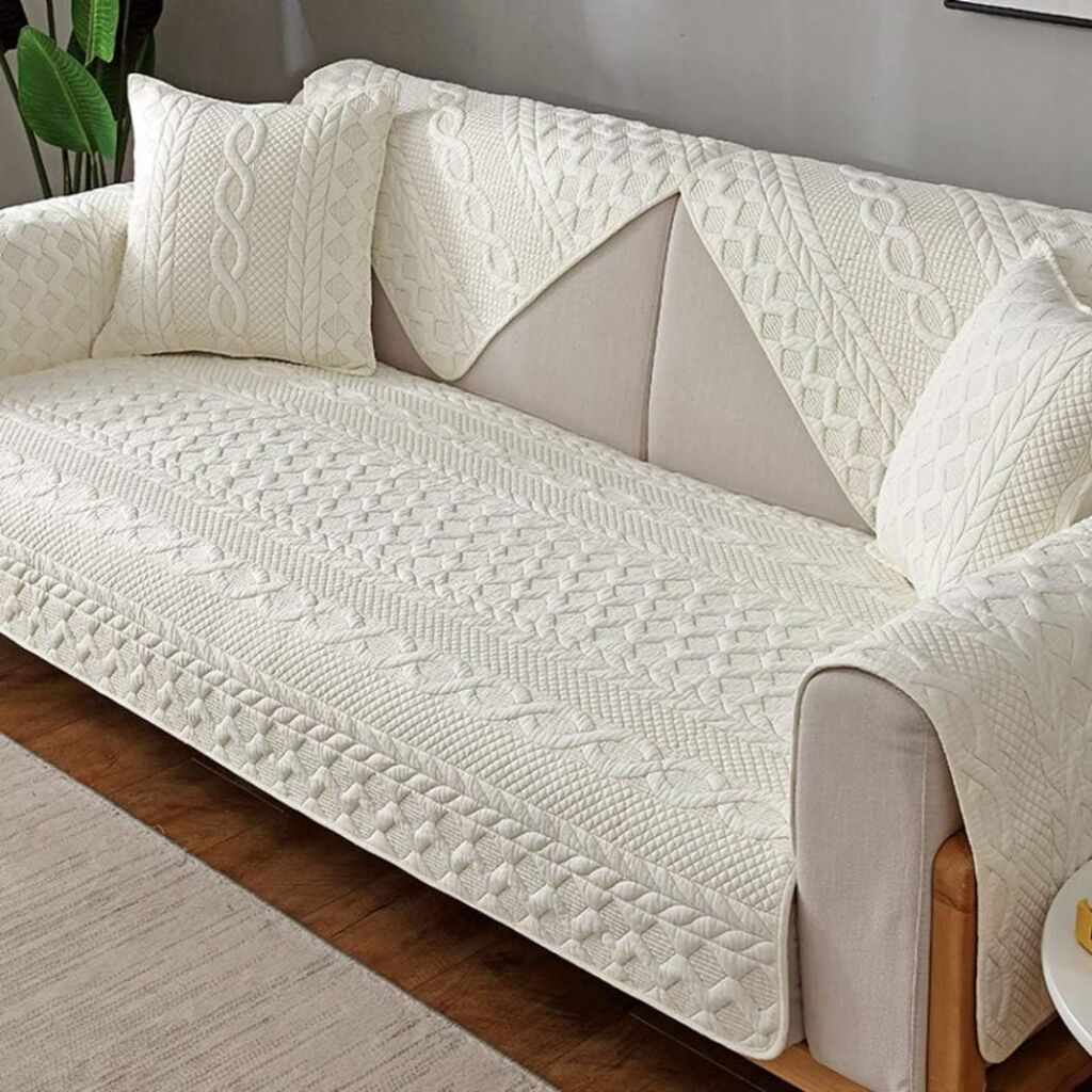 北欧 ソファーカバー マルチカバー 70*120 コットン 可愛い キルティング オールシーズン 洗える 無地 汚れ防止 室内マット シンプル ソファカバー 無地綿 オールシーズン 洗える ソファカバ