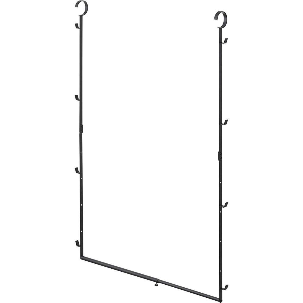 smart スマート 伸縮収納力アップ2段ハンガー ブラック 5679【クローゼット ハンガーラック 吊り下げ収納 ブランコハンガー】