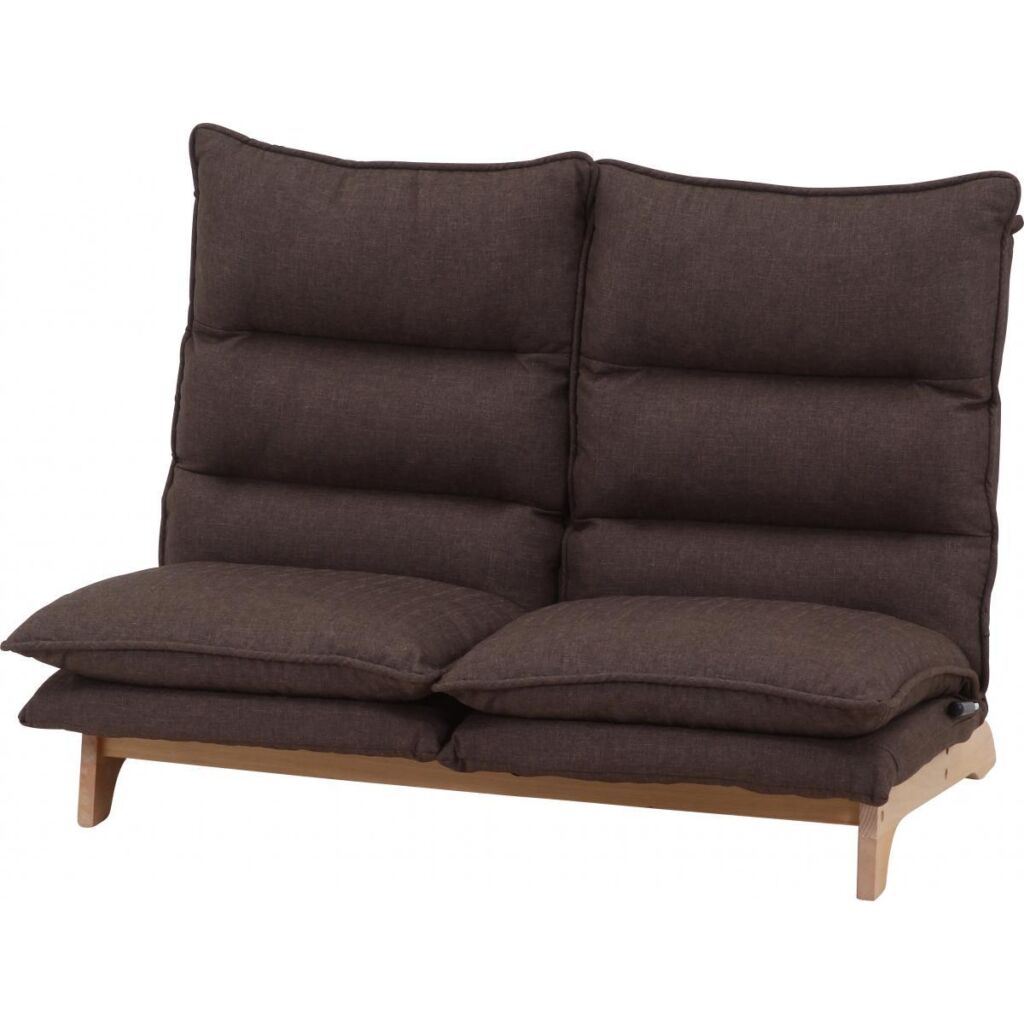 【I】不二貿易 ダブルクッション座椅子 カリーノ2PBR 50817 新生活 おしゃれ 【代引不可/北海道・沖縄・離島不可】