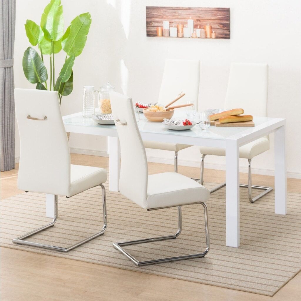 ダイニングテーブル5点セット (DT150 ES01 WH/DC Nシールド ロフト2 H IV) ニトリ 【配送員設置商品】 【5年保証】