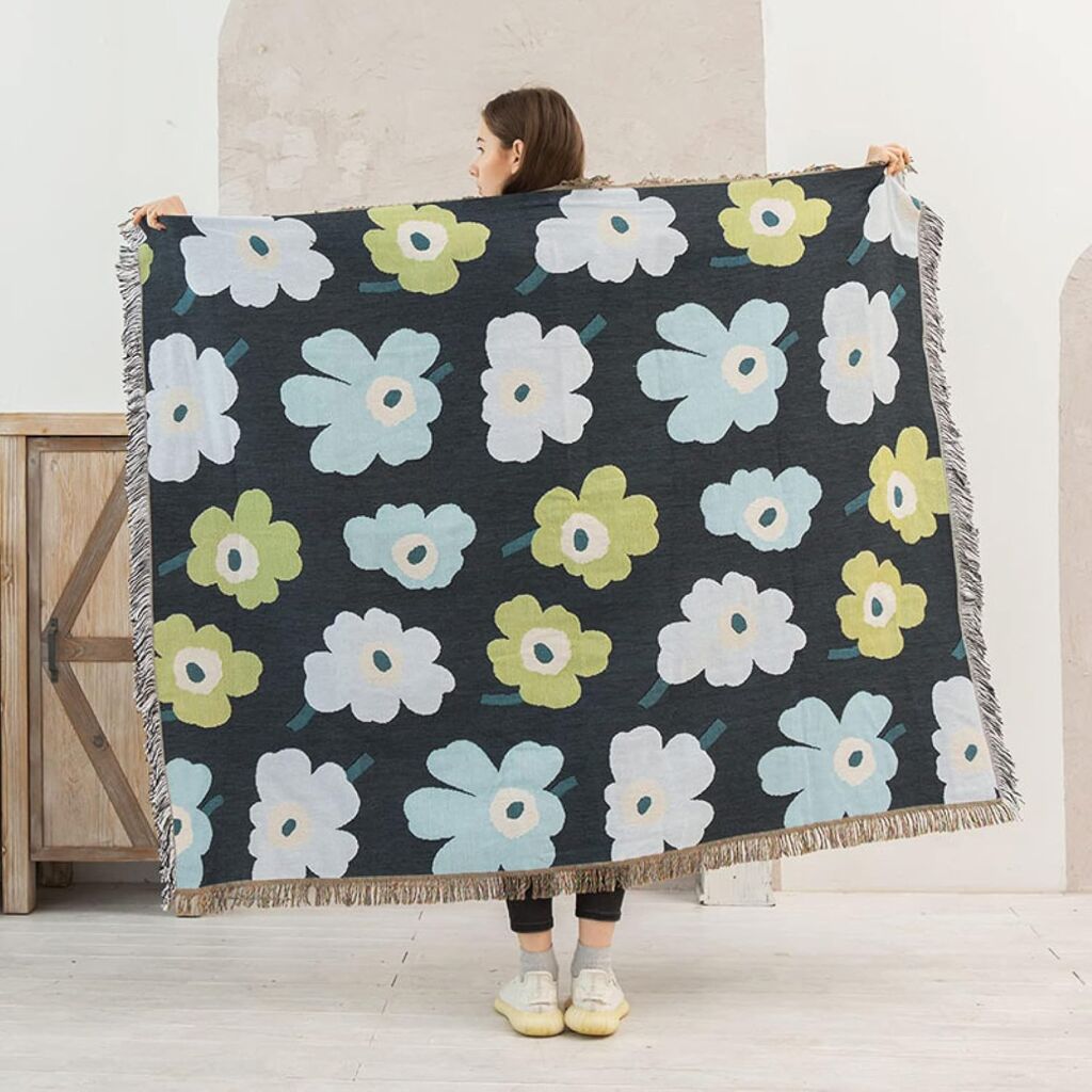 マルチカバー 北欧風 ソファカバー おしゃれ 2人掛け 3人掛け ブルー 4人掛け 長方形 グレー 無地 160*220cm リバーシブル 綿製品のブランケット カーペット テーブルクロス 汚れ防止