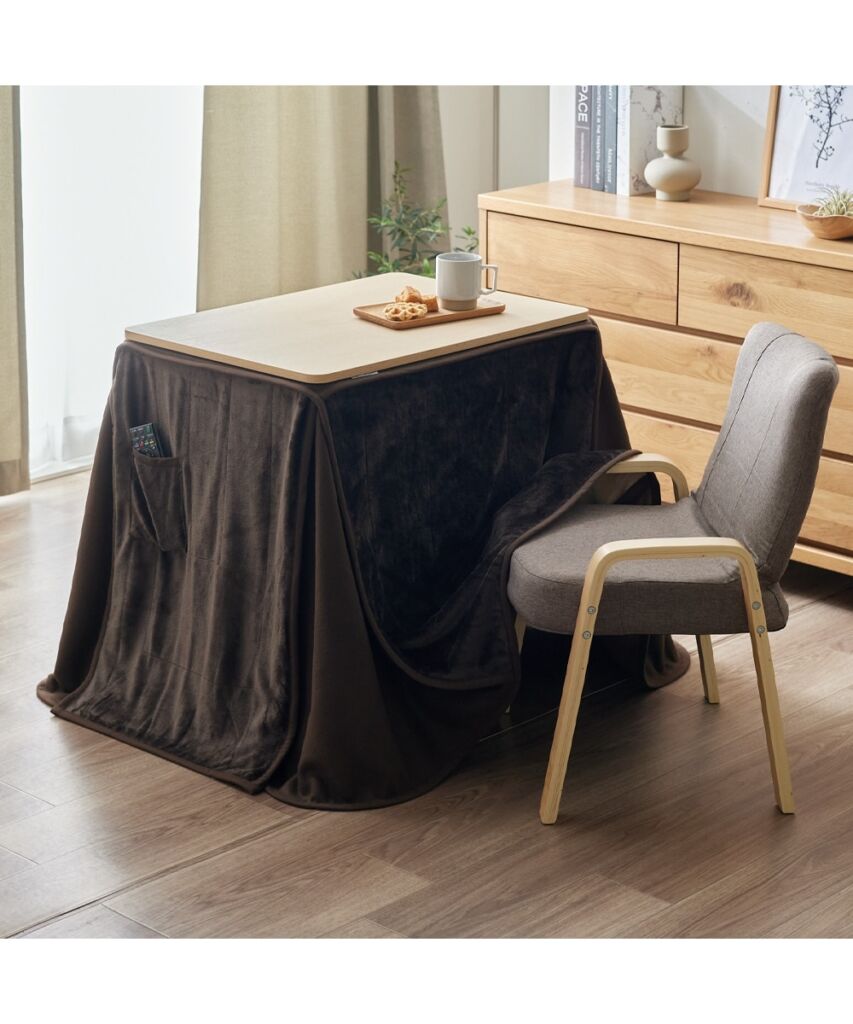 リバーシブル×高さが変えられるこたつセット｜こたつ本体＋こたつ布団＋チェア