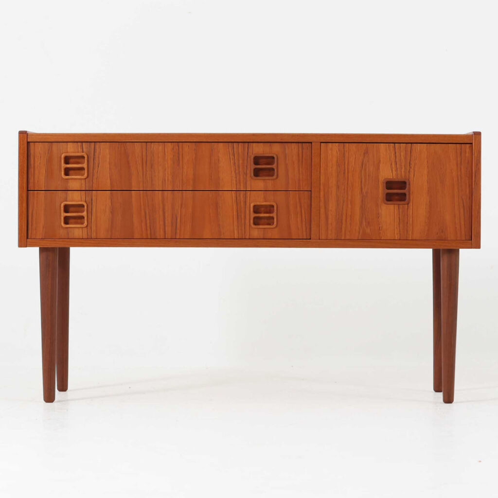 多段チェスト チーク 幅89cm デンマーク製 北欧ビンテージ家具/DK18196