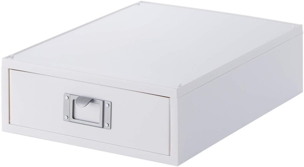 ライクイット (like-it) 収納ケース A4 引き出し 書類ケース 縦型 1段 約幅26×奥行35×高さ9.8cm オールホワイト (不透明) 日本製 MX-50 シリーズ累計販売数1,000万個突破 ファイルユニット 書類ボックス 文具 卓上 工具 梱包資材