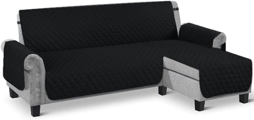ソファーカバー 防水 ソファーシーツ コーナー カウチ 犬猫対策 撥水加工 肘付き L字 L型 カウチカバー コーナーソファーカバー 滑り止め 傷防止 爪とぎ防止 洗える ブラック マルチカバー ソフ