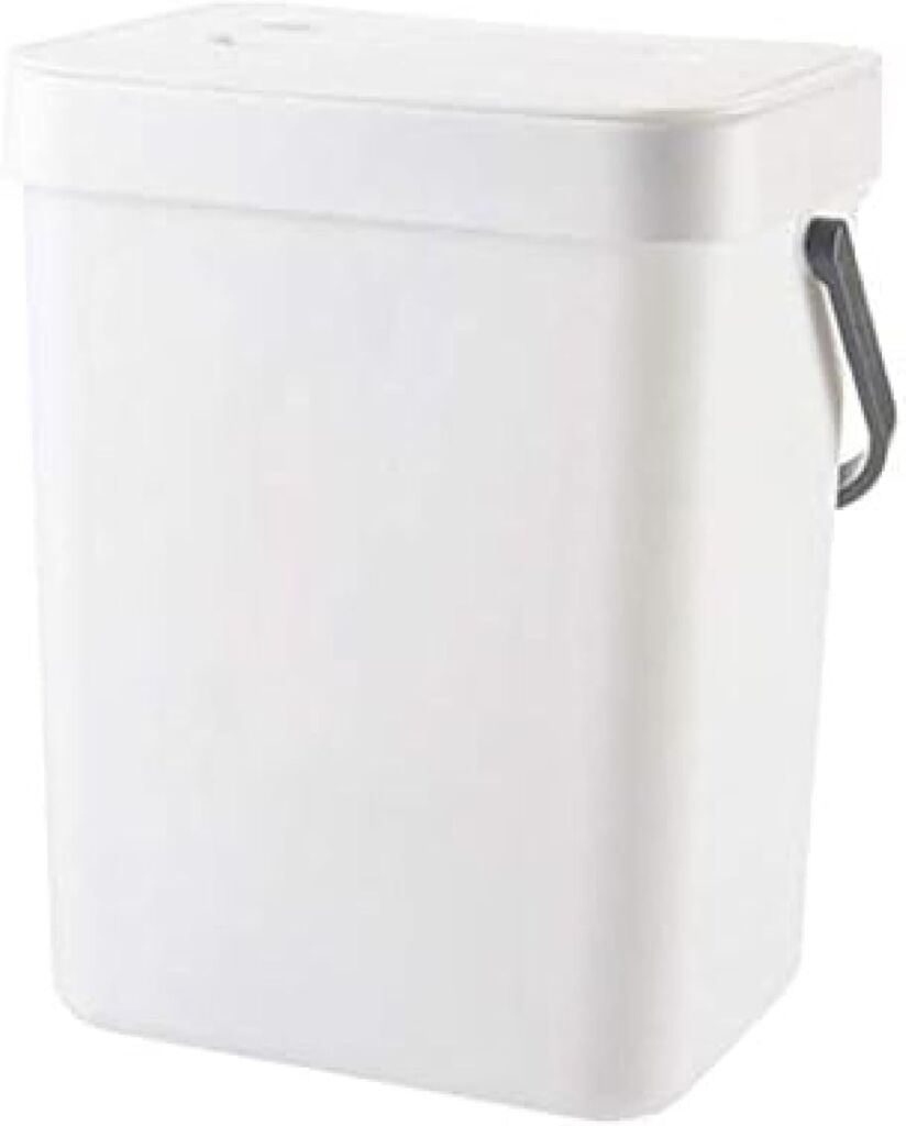 ぶら下げごみ箱 折り畳み式 多機能ごみ箱 折りたたみキッチンごみ箱 高耐荷重 携帯ゴミ箱 スライダー式ゴミ箱 省スペース ふた付き プラスチック製 ホワイト